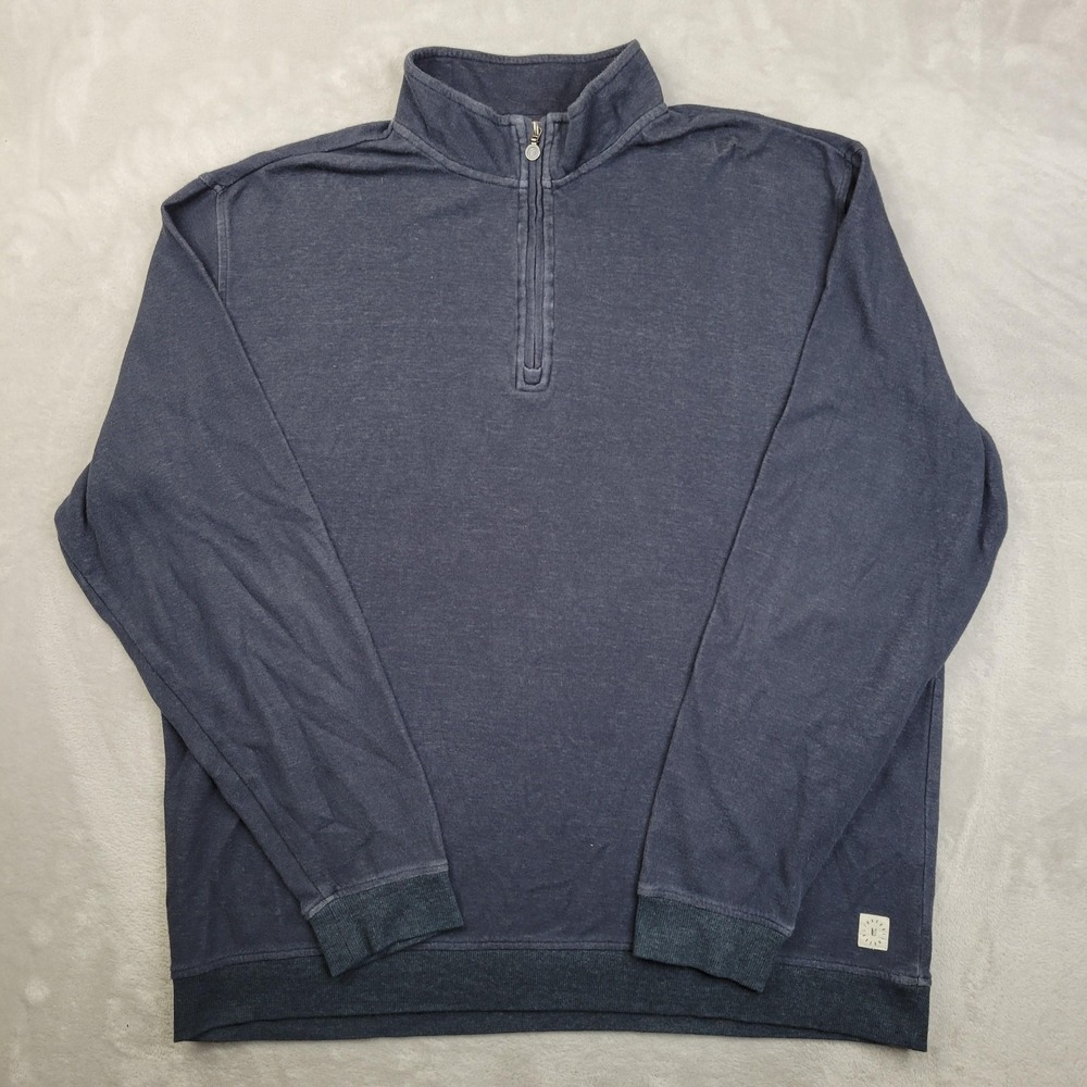 Linksoul Pullover Mens 2XL Blue Half Zip Sweatshirt Golf LS4100 Tempus Fugit